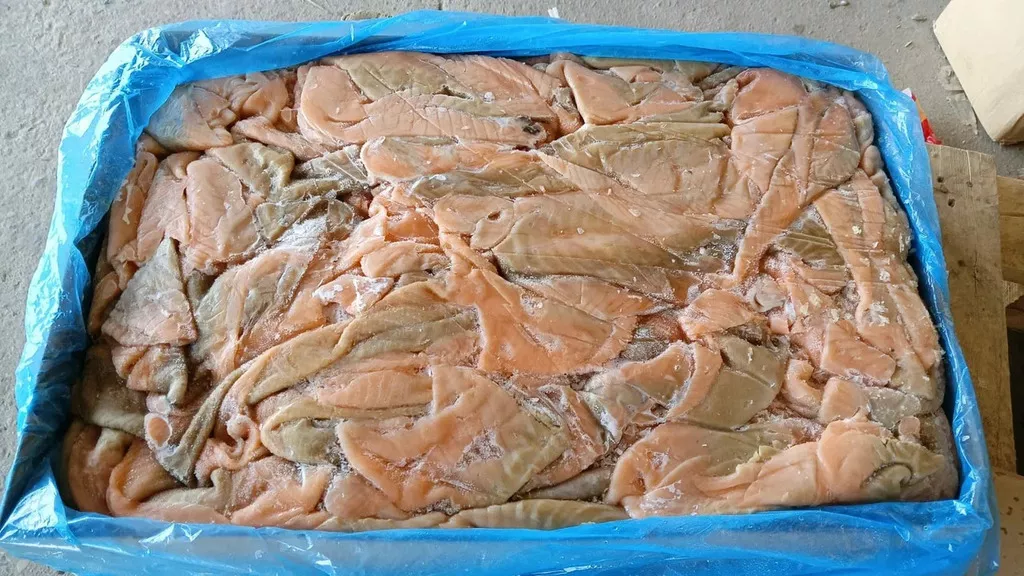 срезки лосося(подкожный)без кости, кожи  в Калуге и Калужской области 2